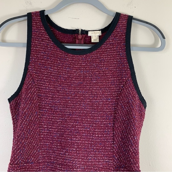 J. Crew Mini Sleeveless Tweed Fit & Flare Wool Blend Dress 2 - Picture 8 of 12
